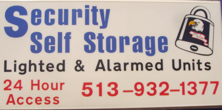 image of security self storage sign